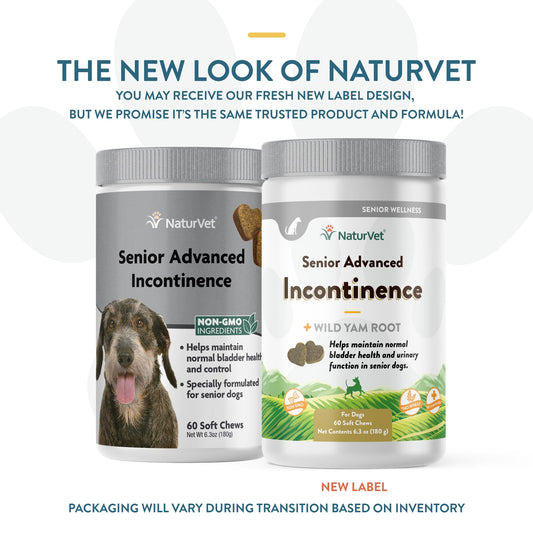 Bladder Support for Senior Dogs – Advanced Incontinence Soft Chews, 60Ct