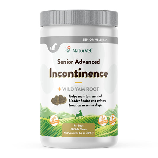 Bladder Support for Senior Dogs – Advanced Incontinence Soft Chews, 60Ct