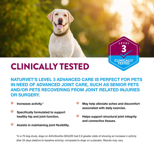 ArthriSoothe-GOLD Hip & Joint Support for Dogs & Cats – Level 3 Advanced Formula, 180 Soft Chews